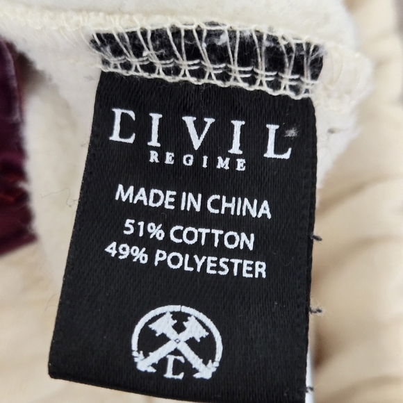 Civil Regime Limited Edition Sweat Shorts Cream Streetwear Urban Hip Hop Size XL - Picture 7 of 9